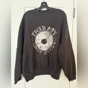 Anine Bing Jaci Sweatshirt Sounds - Oﬀ Black L